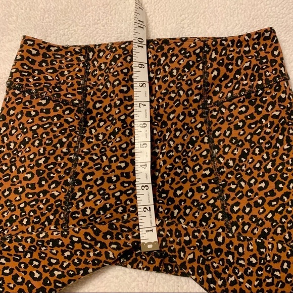 Free People Animal Print Bike Shorts “Lucky Strike” Cheetah Leopard High Rise - Picture 9 of 14